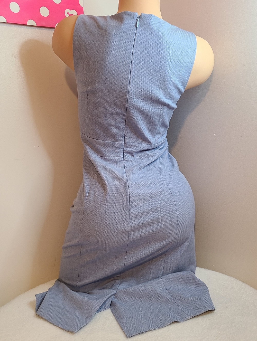 Banana Republic Sleeveless Light Blue Sheath Dress Size 0 - Picture 5 of 10